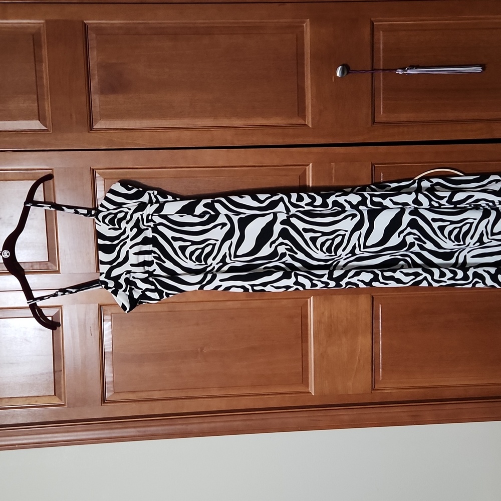 Long zebra dress